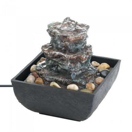 - ROCK TOWER TABLETOP FOUNTAIN