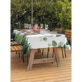 thumbnail image 2 of Easter Outdoor Tablecloth - 60x102 Inch Rectangle Dining Table Cover, Spring Bunny Botanical Eucalyptus Leaves Plants Waterproof Outdoor Table Cloth with Umbrella Hole & Zipper for Picnic/Patio/Party, 2 of 7