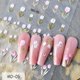 thumbnail image 3 of 3 Sheets Tulip Embossed Floral Nail Stickers Self-Adhesive DIY Design Fashion Decoration Accessories for Women Girls Kids Flower Nail Art Stickers Cut, 3 of 4