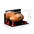 thumbnail image 2 of Deluxe Acrylic Mini - Miniature (not Full Size) Football Display Case with Red Risers Mirror and Wall Mount (A005-RR), 2 of 8