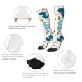 thumbnail image 3 of Fotbe Childish Dinosaur Calcetas Divertidas Estampadas para Hombre y Mujer, Calcetas de Algodón hasta la Rodilla para Caminar, Correr, Enfermería y Embarazo, 3 of 6