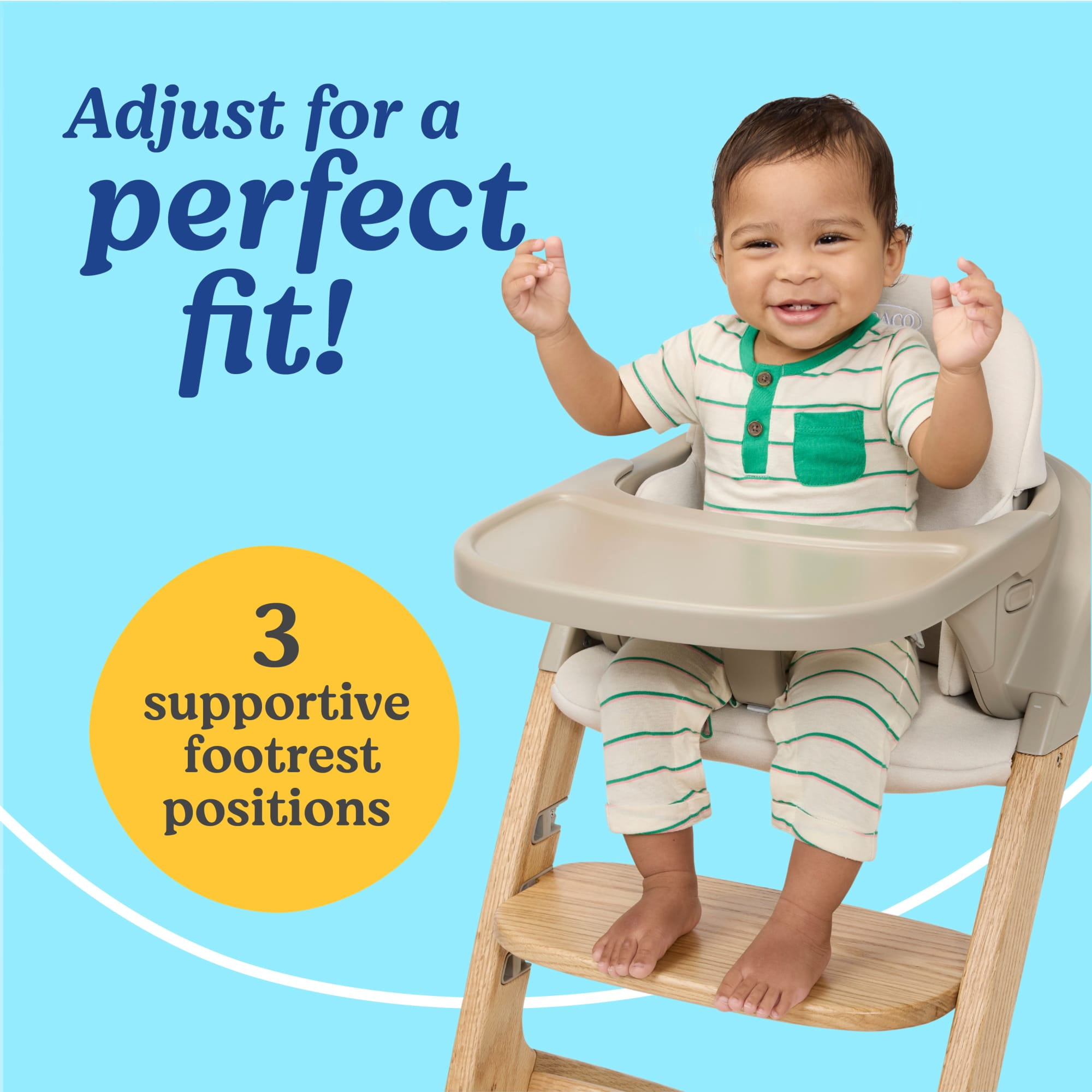 Graco Close2Baby 3-in-1 Infant Toddler Highchair with Newborn SecureSeat, Rue Beige