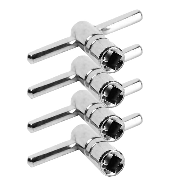 GOOHOCHY 4Ud Llave Para Batería Estándar En Metal Plata Con Superficie Y Resistente