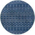 thumbnail image 3 of Madison Transitional 5' Round Navy and Cream Polypropylene Indoor Area Rug, 3 of 8