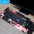 thumbnail image 6 of Desk Mat, Extended Gaming Cute Mouse Pad 35.4" x 15.7" XXL Laptop Beauty Mousepad with Stitched Edges Non Slip Base, Waterproof Computer Desk Pad for Office, Home, Girls, Men(Peony Flower), 6 of 6