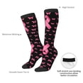 thumbnail image 5 of Womens Breast Cancer Ribbon Dragonfly Knee High Socks Comfy Thermal Boot Long Socks, 5 of 7