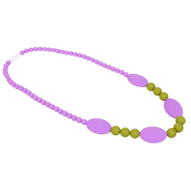 Collar de de silicona para la dentición, joyería de enfermería masticable para y bebé Púrpura Zulema Perlas de mascar