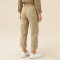 thumbnail image 6 of Girls Capri Pants Summer Trendy Linen Cropped Trouser with Pockets Beach Casual Cruise Fashion Capris Clothes, 6 of 7