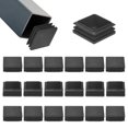 thumbnail image 1 of Uxcell 20 Paquete Tapones de extremo de tubo 1.5 x 1.5" Tapones de agujero de plástico cuadrados para patas de silla / taburete de bar, 1 of 7