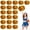 Black+Gold, variant on Pom Poms Cheer 18 Pcs with Handle, Cheerleading Handheld Squad Pompoms for Sports Team Spirit Games Dance Party Adults