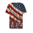 thumbnail image 5 of MEICHEN Women's Tops Summer Printed Patriotic Top Short Sleeves Blouse Tops 250th Anniversary Short Sleeve T Shirt V Neck Graphic Tee, 5 of 6