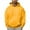 Yellow, variant on Hoodies for Men Sevevn Men Casual Solid Color Pullover Drawstring Pocket Long Sleeve Hooded Blouse Black XXL