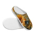 thumbnail image 3 of Balery Sunflower Field Art Pattern Women's Fuzzy Memory Foam Slippers Fluffy Winter House Shoes Indoor and Outdoor-42/43, 3 of 7