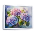 thumbnail image 2 of Designart "Hydrangea Sunset In Pink And Purple" Hydrangea Floater Framed Canvas Art Print, 2 of 5