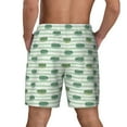 thumbnail image 3 of Sigee Cute Crocodile Print Mens Swim Trunks with Compression Liner Quick Dry Swim Stretch Beach Shorts with Pockets,S-3XL, 3 of 7