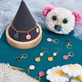 thumbnail image 5 of 24 Pcs Mother's Day Stitch Markers Flat Round with Word Mom Enamel Crochet Stitch Marker Charms Removable Clasps Locking Stitch Marker, 5 of 6