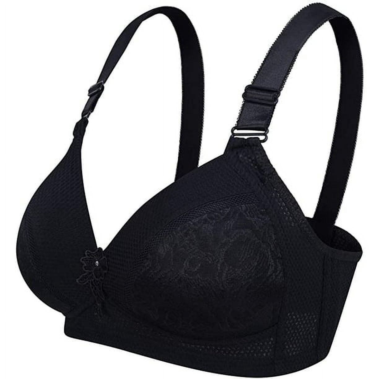 3 Pack Mesh Light Padded Bra, No Wire Jacquard Bra, Womens Comfortable Bras A-36C