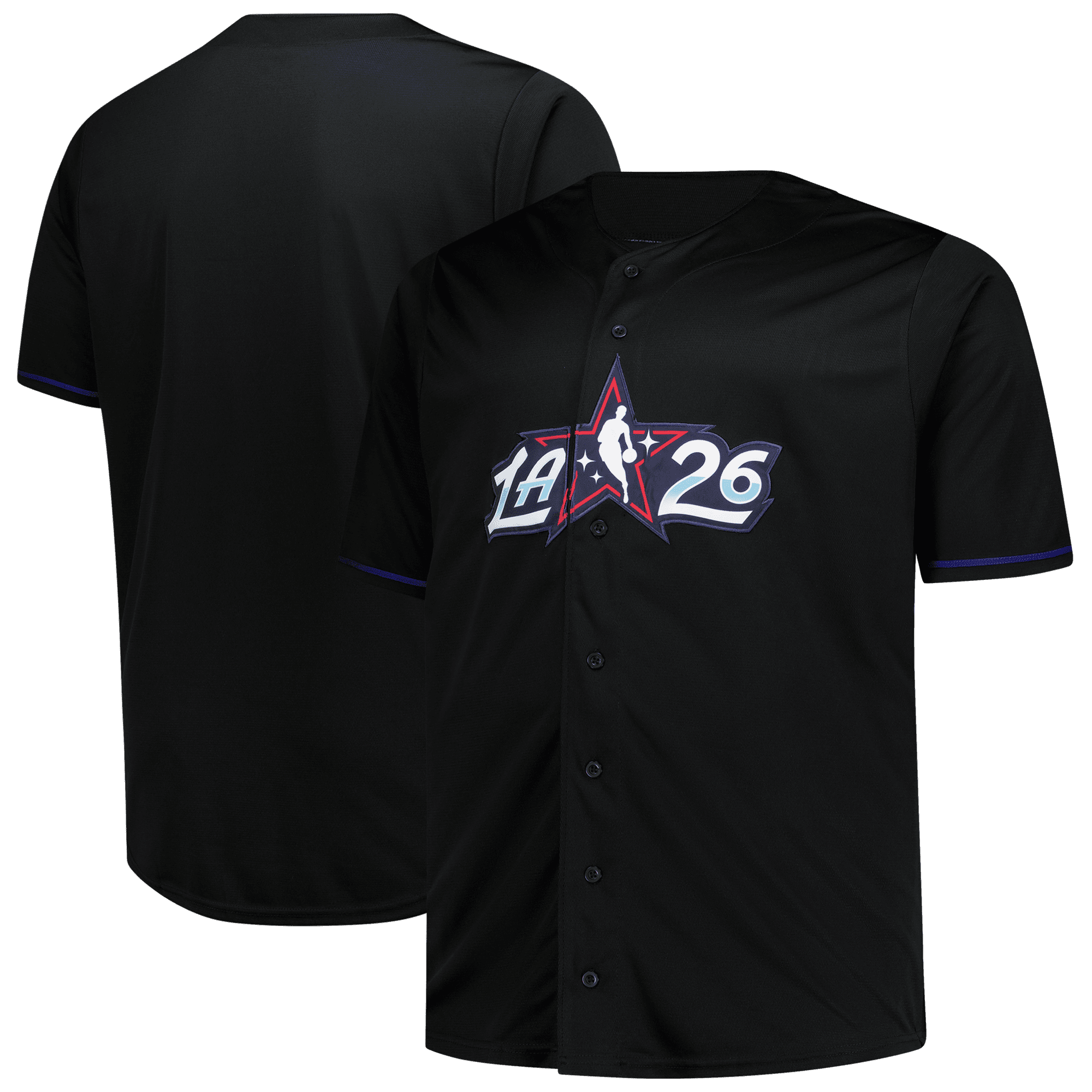 Men's Fanatics Black 2026 NBA All-Star Game Big & Tall Full-Button Jersey