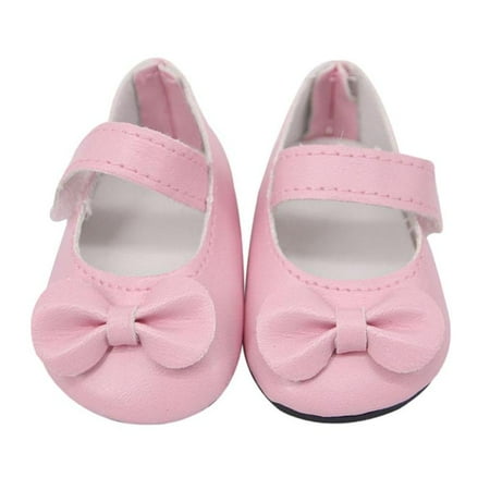 

Cute Mini Shoes Bowknot Shoes For 18inch Girl Dolls Accessory Pink