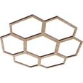 thumbnail image 2 of 16"OD x 5 5/8"ID x 3/8"T Florin Wood Fretwork Pierced Ceiling Medallion, Red Oak, 2 of 3
