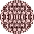 thumbnail image 1 of Ahgly Company Machine Washable Indoor Round Transitional Deep Rose Pink Area Rugs, 6' Round, 1 of 7