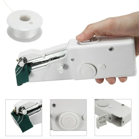 Hand Sewing Machine Mini Handheld Sewing Machine, Portable Sewing Machine Mini Cordless Handheld Electric Stitch Tool for Fabric, Clothing, Kids Cloth, Home Travel Use, (Batteries not included) ()