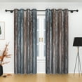 thumbnail image 5 of Lfeey Brown Blue Blackout Curtains for Bedroom, Set of 2, Room Darkening, 52x96 inches, Gray, 5 of 6