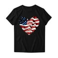 thumbnail image 4 of GERsome Womens American Flag T-Shirt 4th of July Patriotic Short Sleeve Shirts USA Flag Stars and Stripes Loose Fit Summer Tee S-3XL, 4 of 4