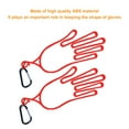 thumbnail image 6 of NIBOLOG ABS Golf Gloves Holder Hand Shaped High Strength Golf Gloves Rack With Carabiner for Outdoor, 6 of 8