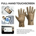 thumbnail image 4 of Whiteleopard Winter Lambskin Leather Women's Gloves with Touchscreen Texting and Warm Driving Function, 4 of 6