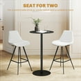 thumbnail image 4 of HOMCOM Round Bar Table for 2, Modern Pub Table, Black, 4 of 10