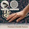 thumbnail image 6 of ODIKA 8'x10' Washable Area Rug Gothic Moth Design With Botanical Vine Symmetry Accents Witchy Floral Refined for Dining Room, Large Office, Lounge, Non-Slip Chair-Friendly Mat, 6 of 7