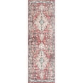 thumbnail image 6 of nuLOOM Juliette Vintage Diamond Medallion Area Rug, 2' 8" x 8', Rust, 6 of 9