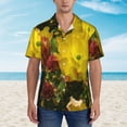 thumbnail image 2 of Balery Cactus Flowers Camisas hawaianas de manga corta para hombre, camisas playeras de corte holgado, camisas de vacaciones con botones,XX-Large, 2 of 7