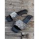 thumbnail image 3 of Women's Fashionable Faux Pearl Decorated Square Toe Flat Sandals For Summer, 3 of 4
