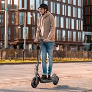 AOTOS Electric Scooter, 300W Motor, 15 MPH, Up to 13 miles Range, 8.5” Solid Tires, Lightweight Foldable Commuter E-Scooter with Smart App Control for Adults, Black
