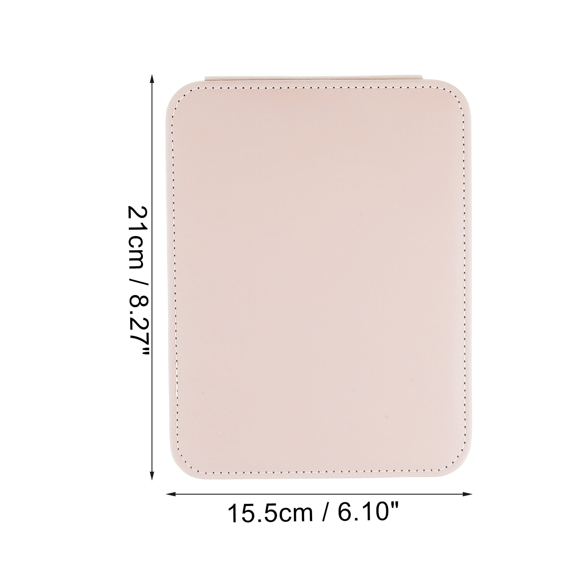 Unique Bargains 1pc Foldable Makeup Mirror for Travel and Vacation Pink Large