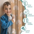 thumbnail image 3 of Blackout Kids Curtains,Brown Boho Bohemia Rainbow Hearts Pattern Childrens Insulated Curtains Set Of 2,Bedroom Essentials,Toddler Room Decor 42x63in(106x160cm), 3 of 5