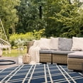 thumbnail image 4 of Safavieh Courtyard Jasper Geometric Indoor/Outdoor Area Rug, Navy/Beige, 8' x 11', 4 of 13
