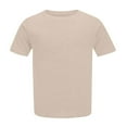 thumbnail image 4 of Yubnlvae Plus Size Loose T-Shirts for Women - 2025 Summer Round Neck Casual Tops (Breathable Cotton, S-5XL) Beige L, 4 of 5