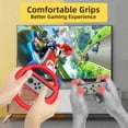 thumbnail image 5 of Mytrix Racing Steering Wheels Hand Grips Accessories For Nintendo Switch Joy Con with Kawaii Cat Ears - Red and Green 4 Pcs, 5 of 8