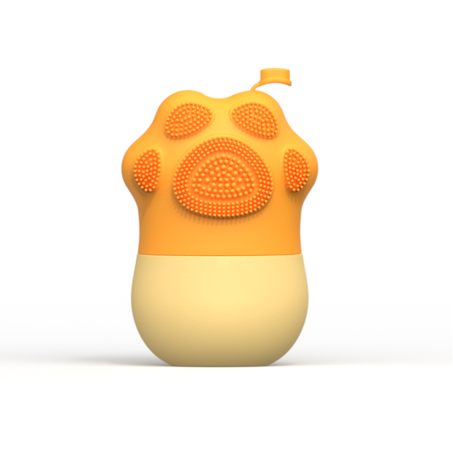 TFixol Rouleau de Visage Glacé Personnalisable pour Rajeunissement de la Peau - Design Patte de Chat DIY avec Brosse, Illumine le Ton, Réduit l'Acné et les Ridules, Anti-Âge, Silicone de Qualité Alimentaire, Portable et Ergonomique