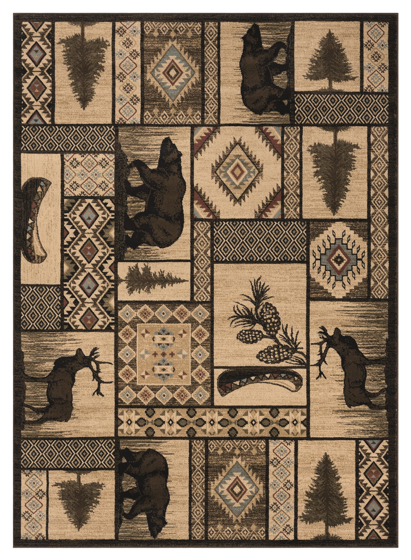 United Weavers Plateau Uplands Lodge Nature Area Rug, Multi, 7'10" x 10'6"