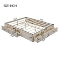 thumbnail image 4 of Aukfa Storage Platform Bed with 6 Drawers, Full Size Captain Bed Frame, Farmhouse Style, Antique White, 4 of 8