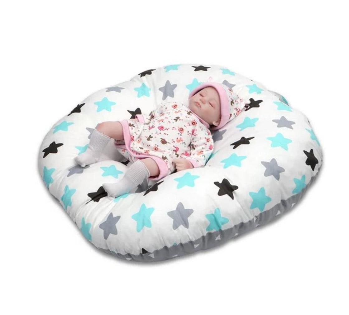 1 Pack Baby Bed Pillow, Happon Baby Lounger Bed Portable