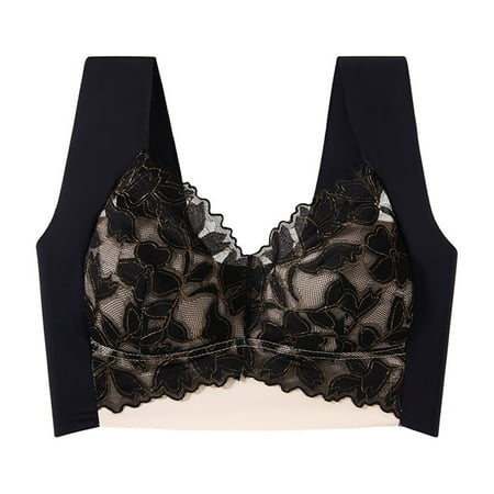 Unbeatable Price: Full Coverage Bra  Sujetador de cobertura total  Woman s Solid Color Thin Style Ventilate Large Size Beautiful Back Bras Without Steel Rim SOPATENOR Black 3XL