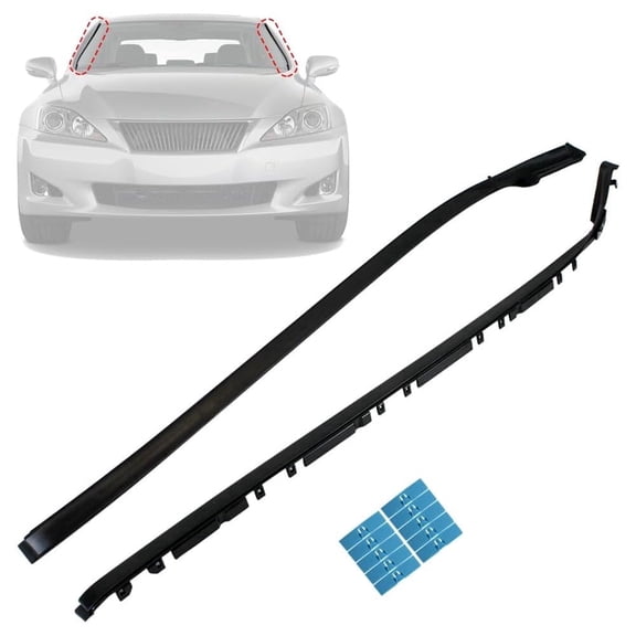 Left Right Window Molding Kit Compatible with Lexus IS250 IS350 2006-2013 | Replace 75551-53020 75552-53020 75545-53011,Driver and Passenger Side,Grille Lower Molding Trim