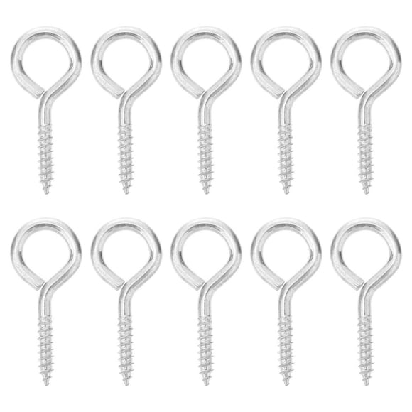 HLONK Stainless Steel Eye Screws 10Pcs Heavy Duty Self Tapping Eye Bolts