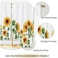 thumbnail image 4 of Farmhouse Yellow Sunflower Kitchen Curtains Floral Flower Country Small Short Cafe Window Curtains Rustic Plant Spring Fall Rod Pocket Bathroom Window Drapes Treatment Curtains (27.5x39 Inch), 4 of 6