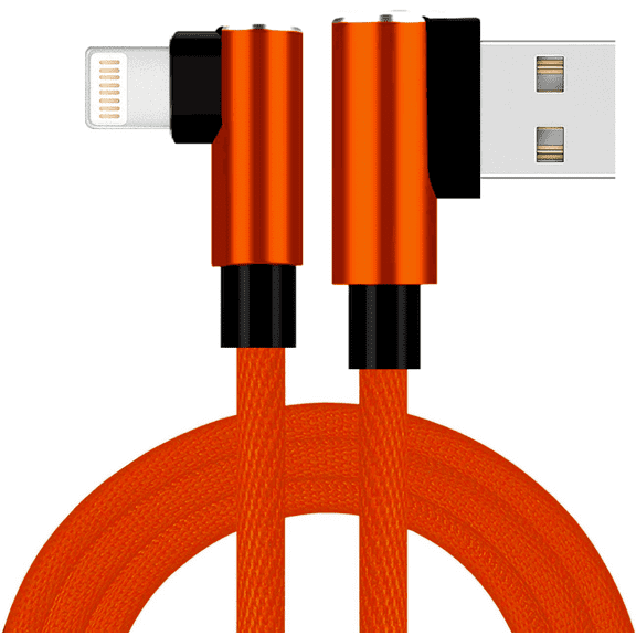 iPhone Charger Cable, [Apple MFi Certified] Lightning Cable 6ft Nylon Braided USB Fast Charging Cord Compatible with iPhone 11 Xs Max X XR 8 7 6s 6 Plus SE 5 5s 5c, iPad, iPod - Orange